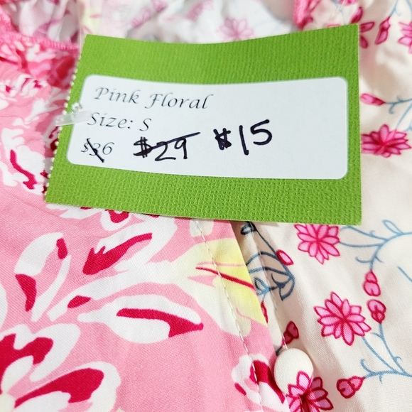 Boho Patchwork Blouse S Floral Paisley Viscose Long Sleeve Ruffle Neck Peasant - Picture 11 of 13